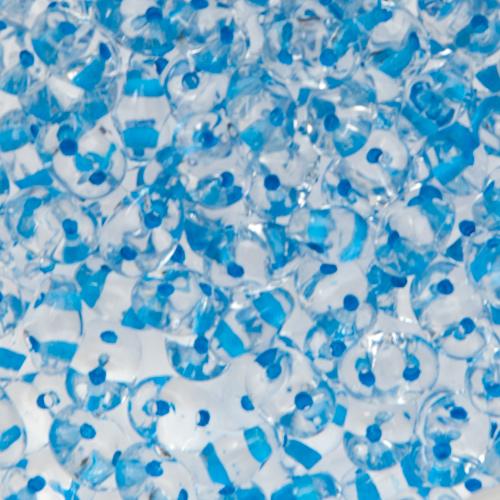 superduo perlen 5x2,5mm color-lined aqua/crystal | 10gr