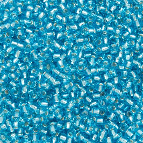 rocaille toho seed beads 11/0 silver-lined aquamarine (23) | 10gr