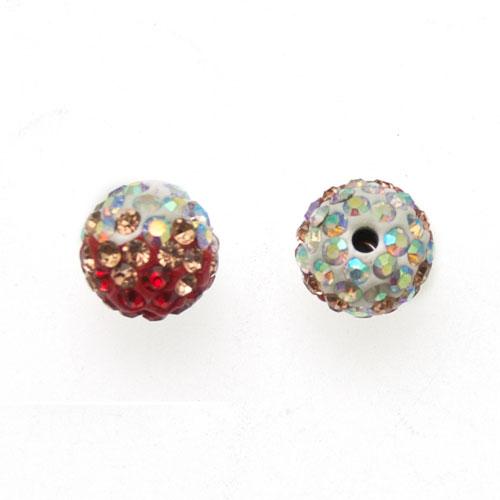 pavé runde perlen light siam multicolor 10mm | 4st