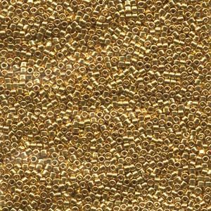 miyuki delica 10/0 metallic 24k gold plated | 5gr
