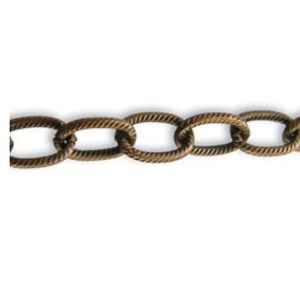 vintaj ketten vintaj natürliche messing offen ringe 9x6mm | 20cm
