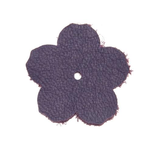 purple leather flower - 25mm | 4pc