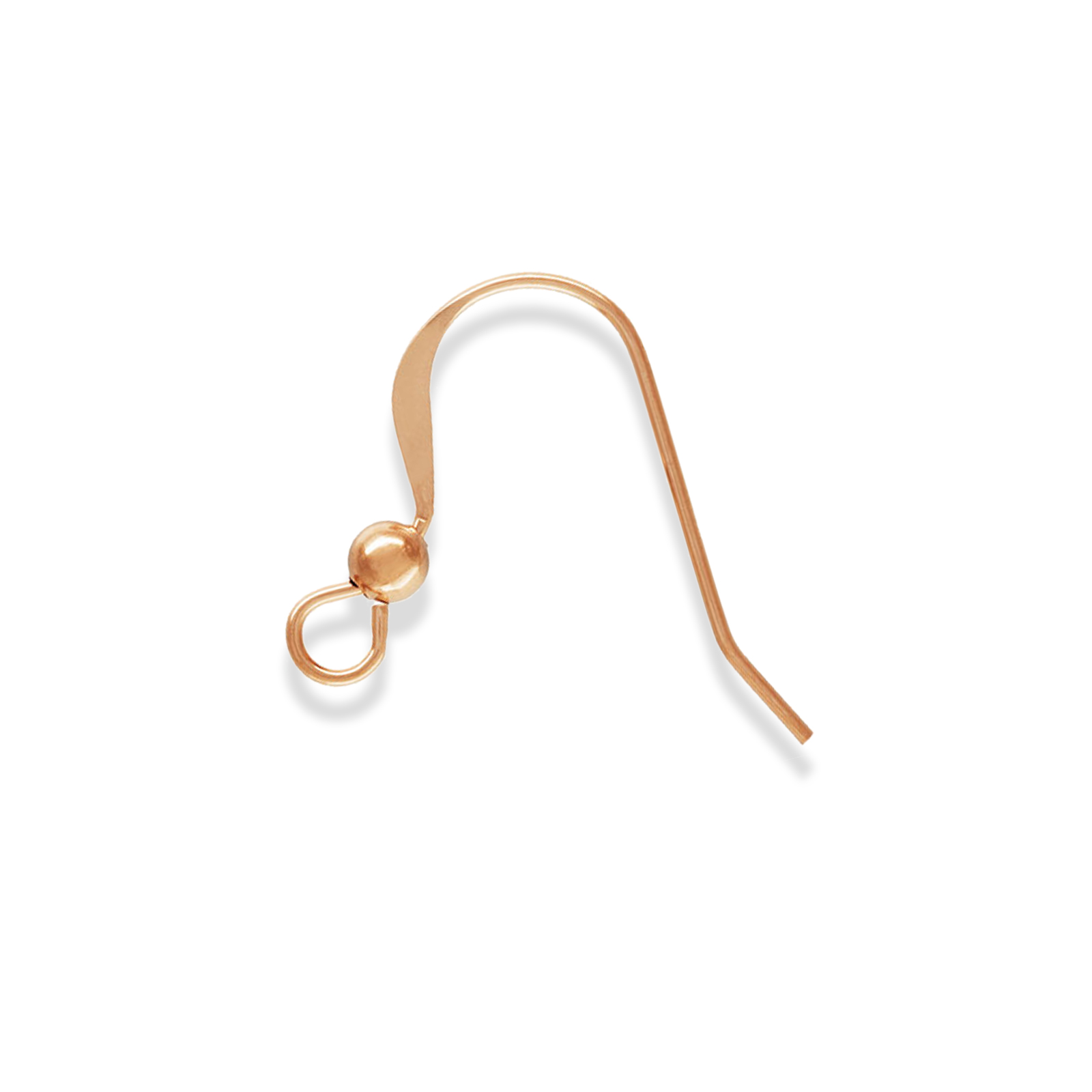 rose gold-filled 14k french earwire 17mm withball 3mm | 2pc