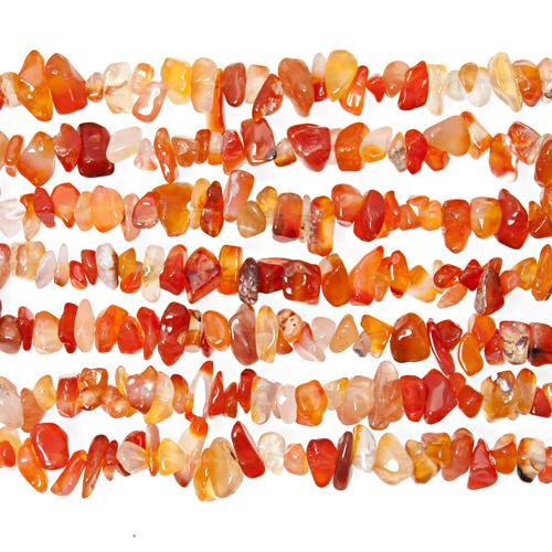 natural carnelian chips 5-10mm | 32-inch strand approx.