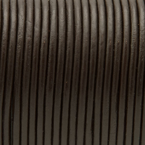 lederschnur dunkelbraun - durchmesser 2mm | 2mt