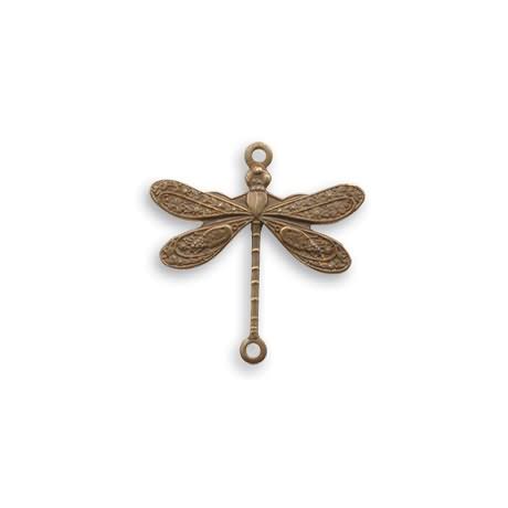 vintaj natural brass dragonfly link 17mm | 1pc