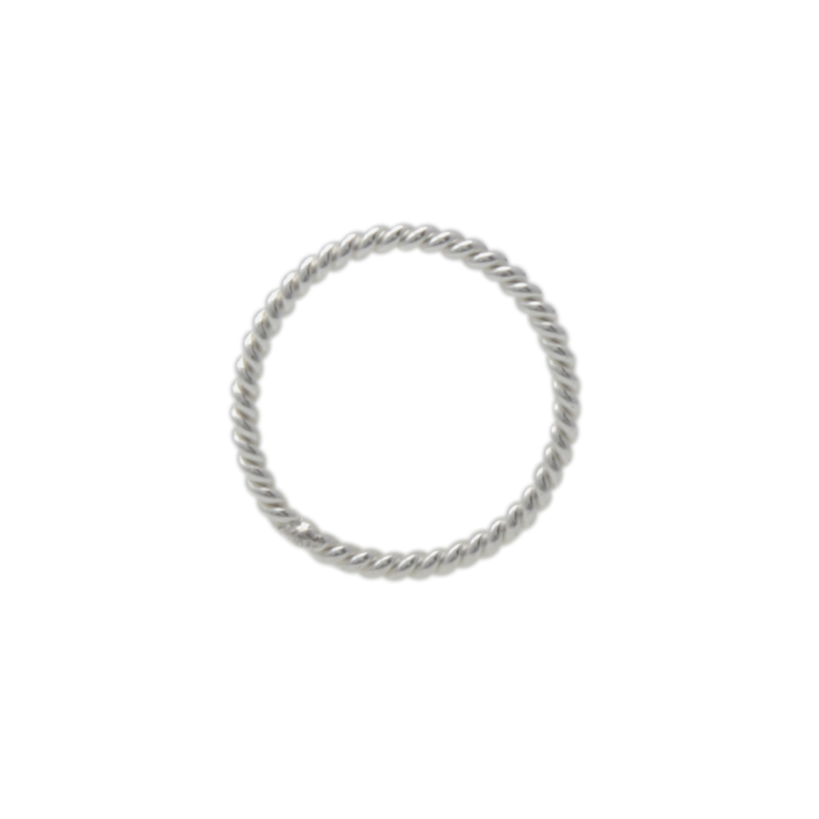 sterling silver close twisted jump ring 8mm - wire 0,8mm | 10pc