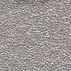 miyuki rocailles 11/0 - bright sterling plated (961) | 5gr