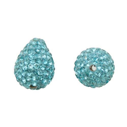 pavé birne perlen aquamarine 14x10mm | 1st