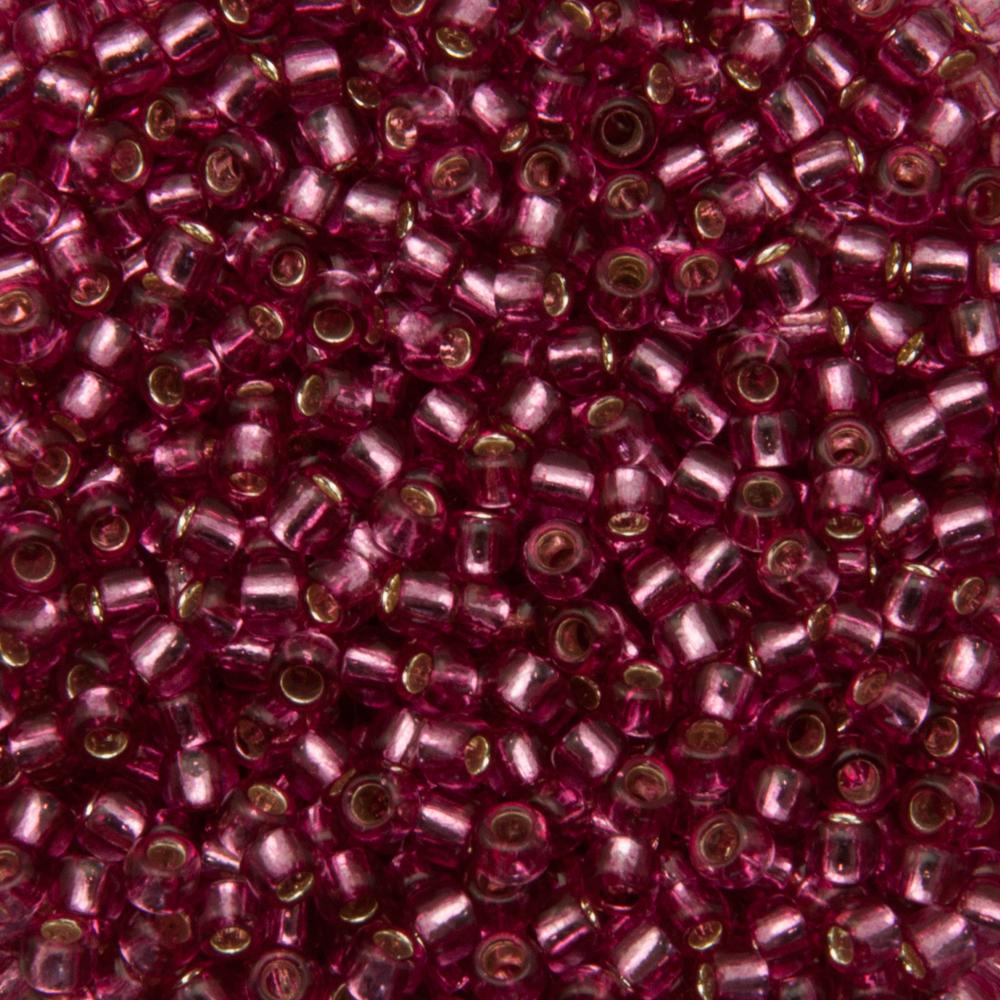 rocaille toho seed beads 8/0 silver-lined mauve (2218) | 10gr