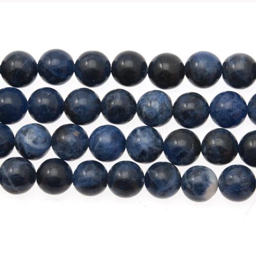 sodalite smooth round 8mm | 15/16-inch strand