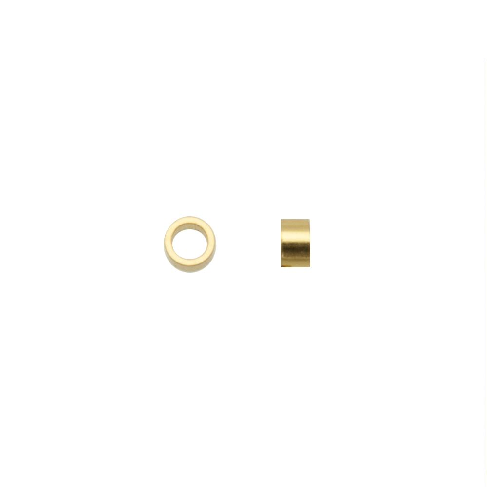 gold plated crimp tubes 2,5x1,5mm | 100pc