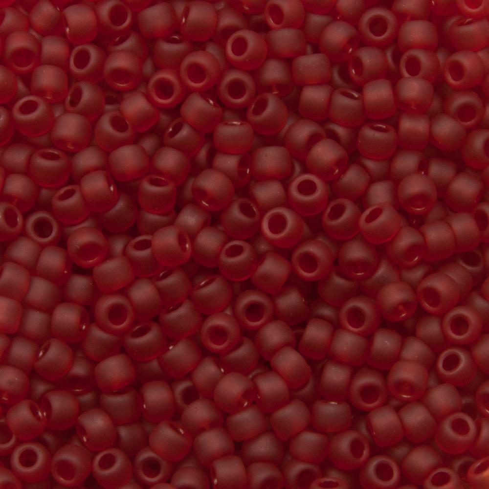rocaille toho seed beads 8/0 transparent frosted ruby (5cf) | 10gr