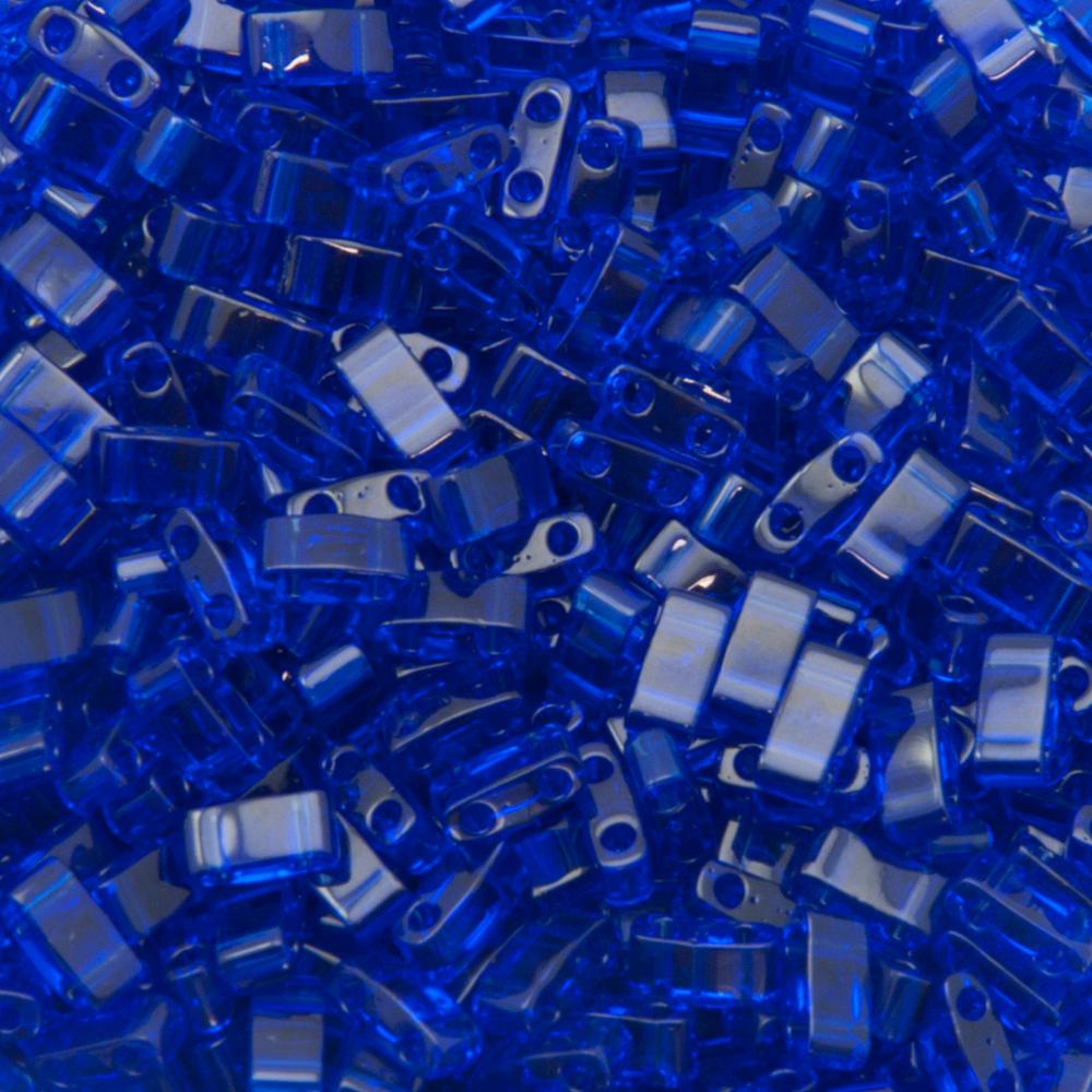 miyuki half tila beads - transparent cobalt 5x2,3mm | 5gr