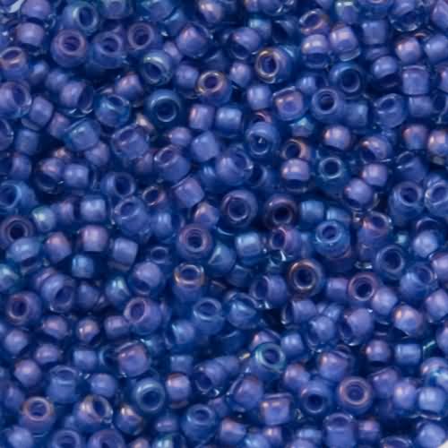 rocaille toho seed beads 11/0 - inside color light sapphire/opaque purple lined (934) | 10gr