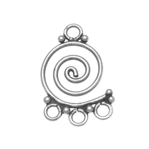 zwischenteil chandelier spirale antik 925 sterlingsilbe 19x11mm | 1st
