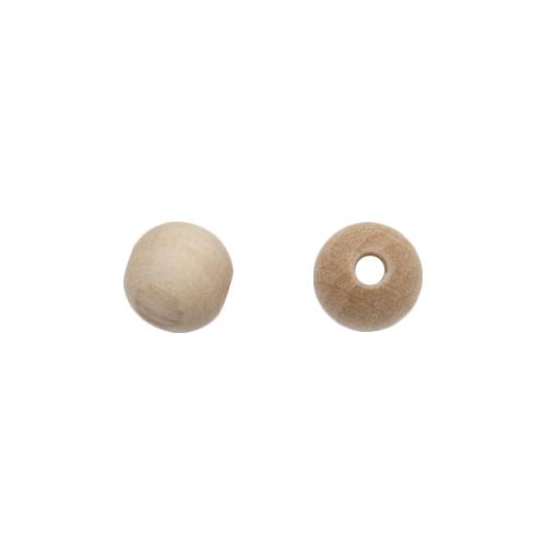 rohes holz runde perle 10mm | 30st