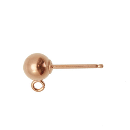 rose gold-filled 14k ball post earring 5mm | 2pc