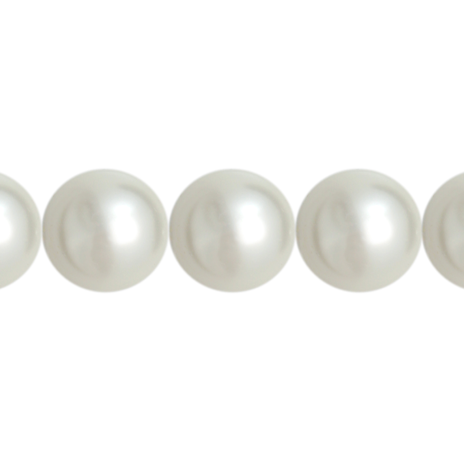 czech glass pearl beads - white round 10mm | 25pc