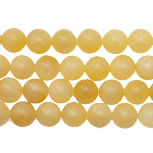 gelbe jade glatt runde 10mm | strang 38/40cm