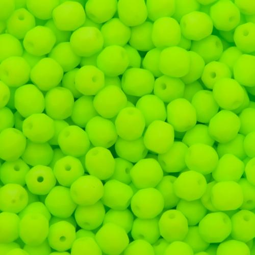 böhmische glasschliffperlen neon light green 4mm | 50st