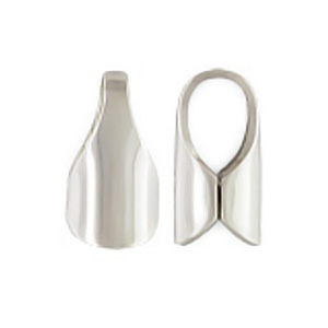 sterling silver crimp end 6x3mm (width 2,5mm) | 8pc