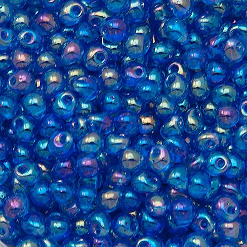 drops miyuki 3,4mm - transparent blue ab | 10gr