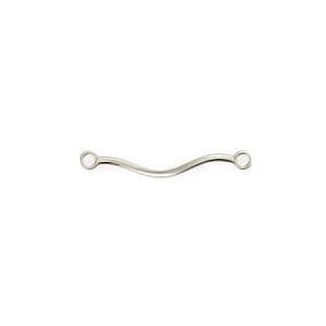 sterling silver spiral tube link 22mm | 2pc