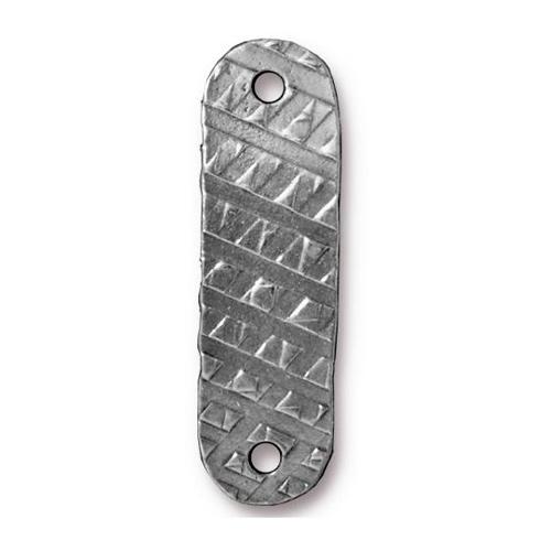 antique silver plated link bar 40x12mm | 1pc