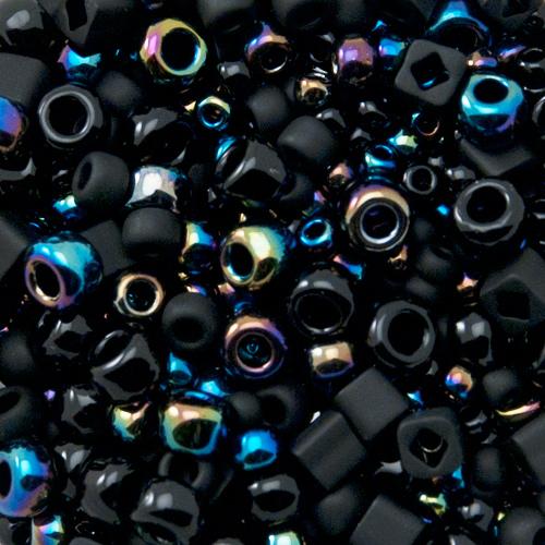 rocailles toho beads mix - borakku-black (3210) | 10gr
