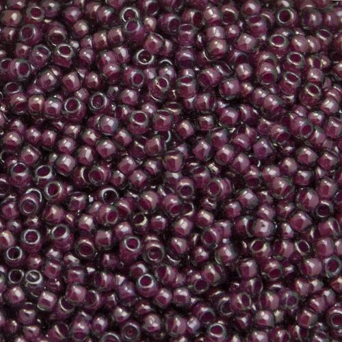 rocaille toho seed beads 11/0 - inside color grey/magenta lined (1076) | 10gr