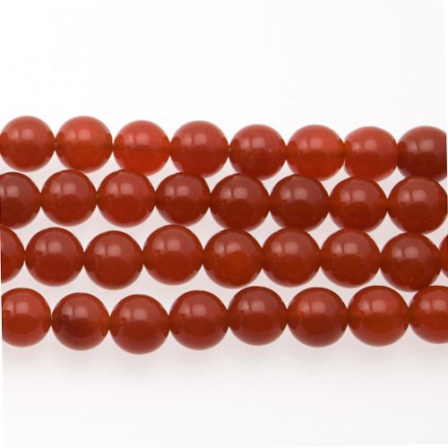 red agate smooth round 8mm | 15/16-inch strand