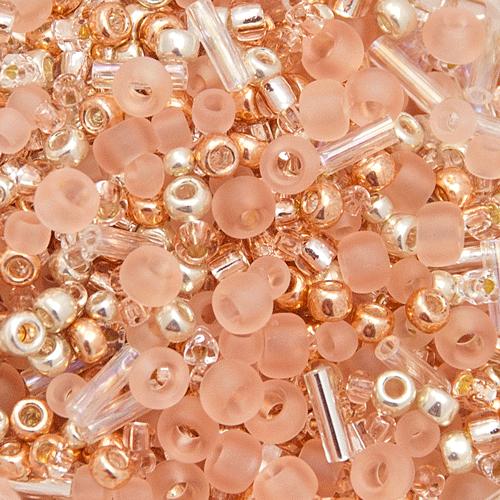 saatperlen rocailles toho mix bara rose (3213) | 10gr