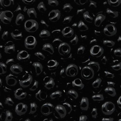 magatama toho seed beads 3mm - opaque jet (49) | 10gr
