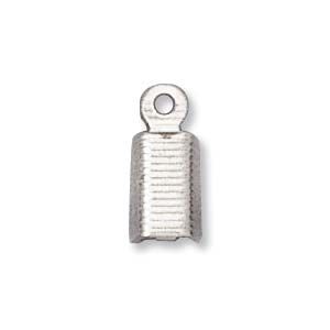 kordelklemmen rhodium versilbert 11x4mm (2,5mm innendurchmesser) | 48st