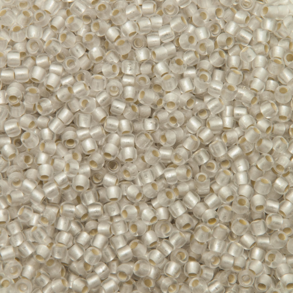 saatperlen toho 11/0 silver-lined frosted crystal (21f) | 10gr