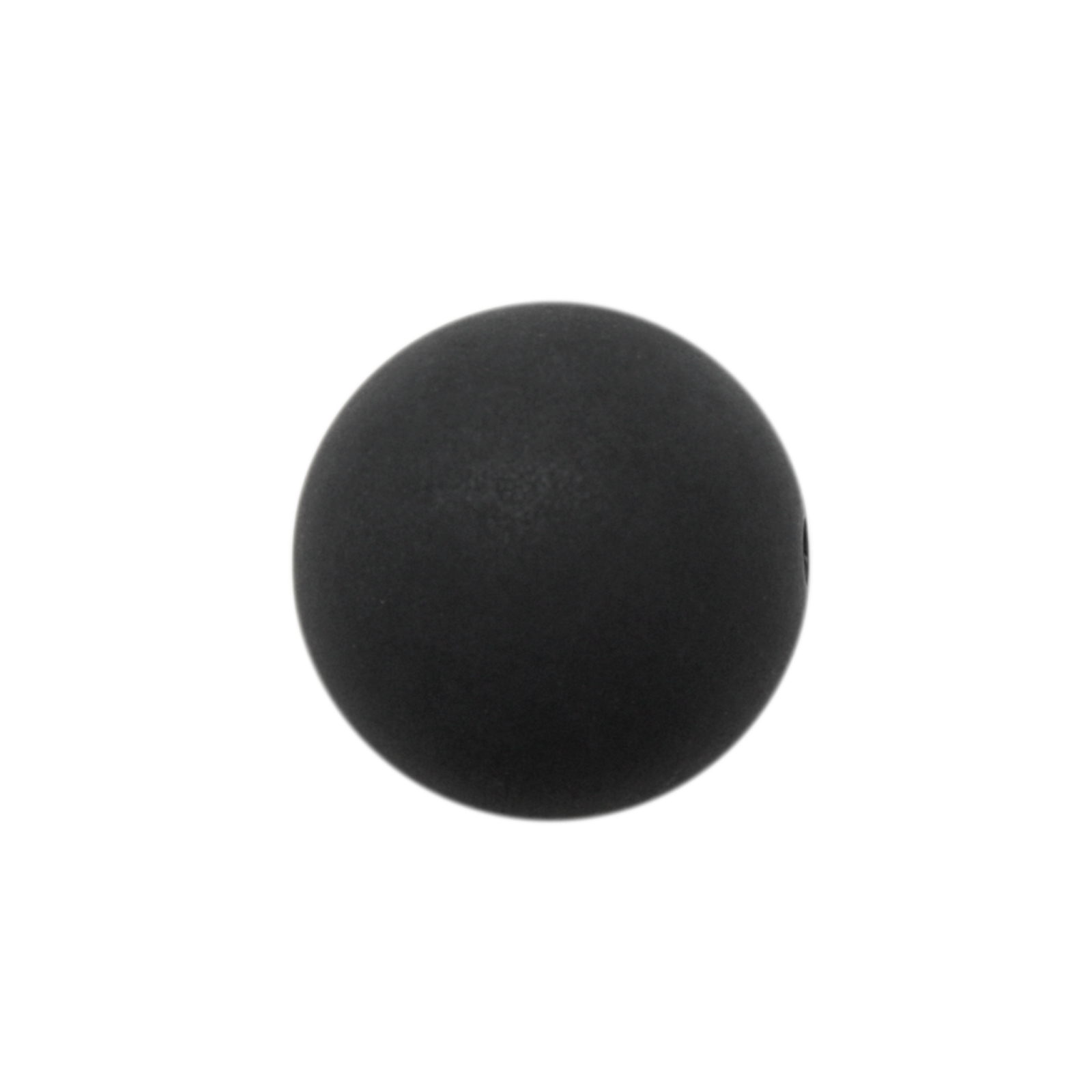 perle polaris frosted - runde schwarz 16mm | 2st