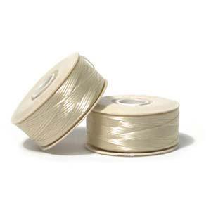 cream nymo nylon beading thread - size 0,20mm - 66mt spool | 1pc