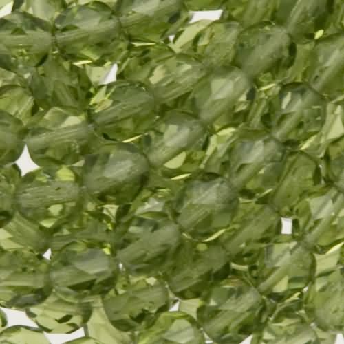 böhmische glasschliffperlen olivine 6mm | 25st