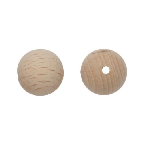 rohes holz runde perle 20mm | 12st