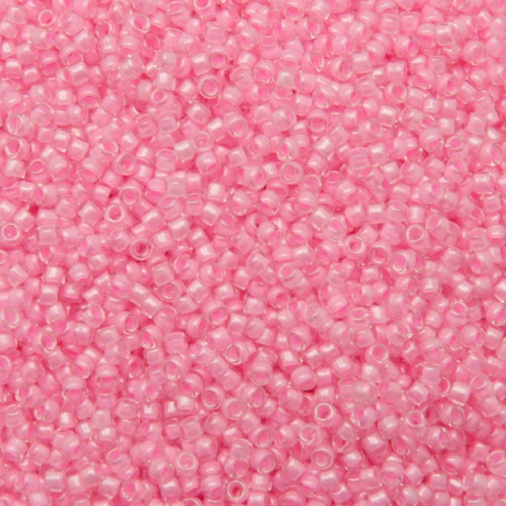 rocaille toho seed beads 15/0 - inside color crystal/cotton candy lined (379) | 10gr