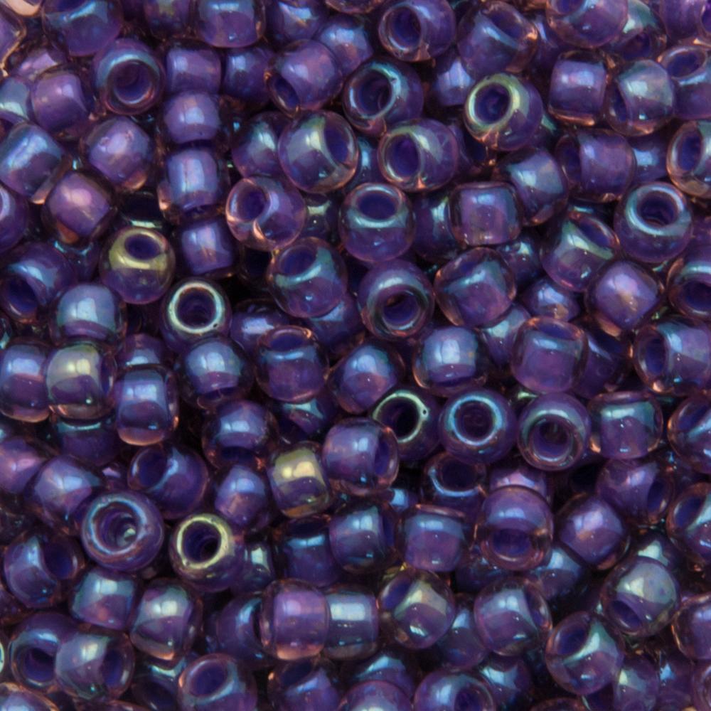 saatperlen toho 6/0 inside color rainbow rosaline/opaque purple lined (928) | 10gr