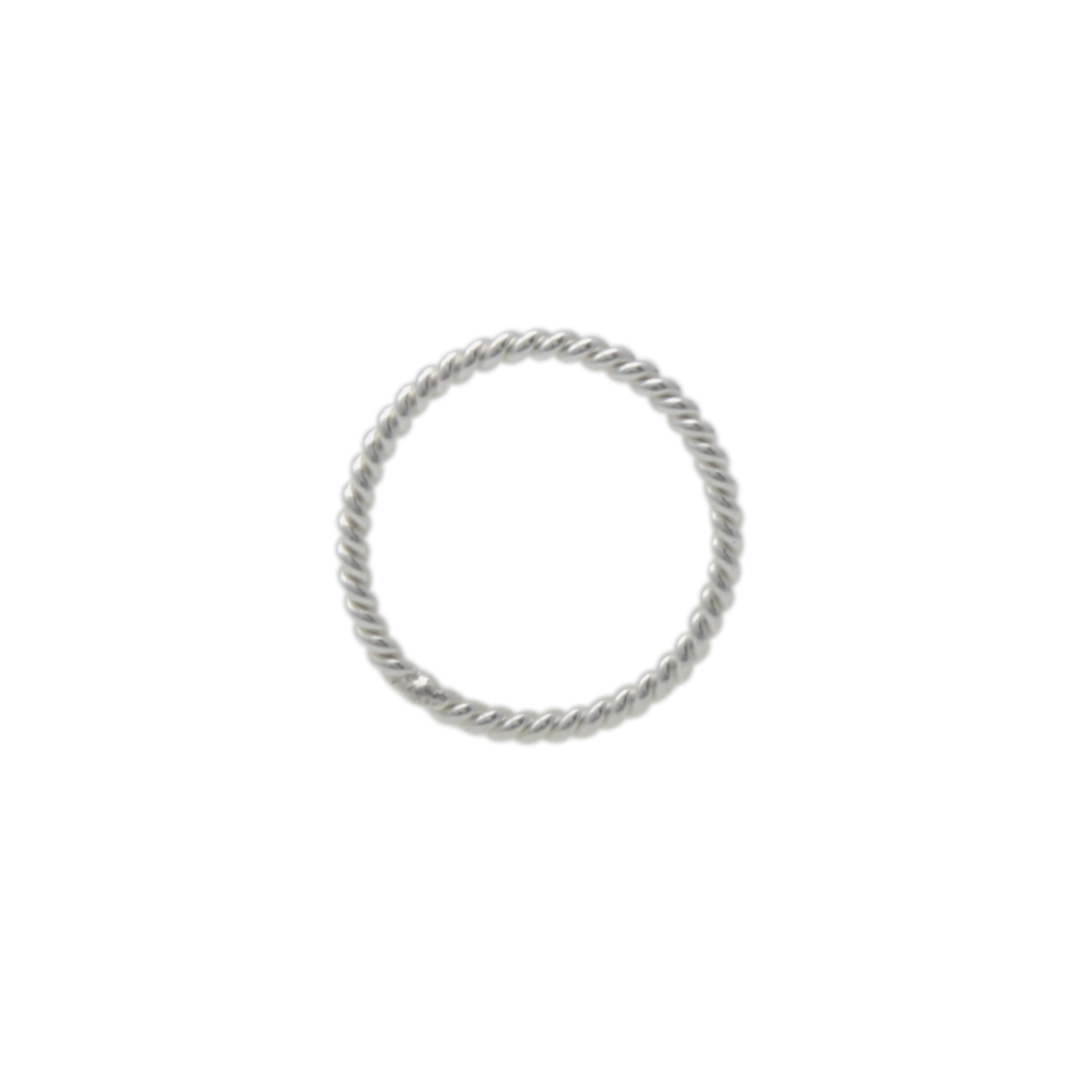 sterling silver close twisted jump ring 6mm - wire 0,8mm | 10pc