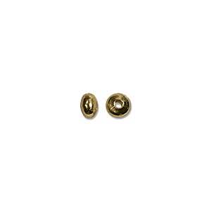 gold plated roundelle spacer bead 3x2mm | 144pc