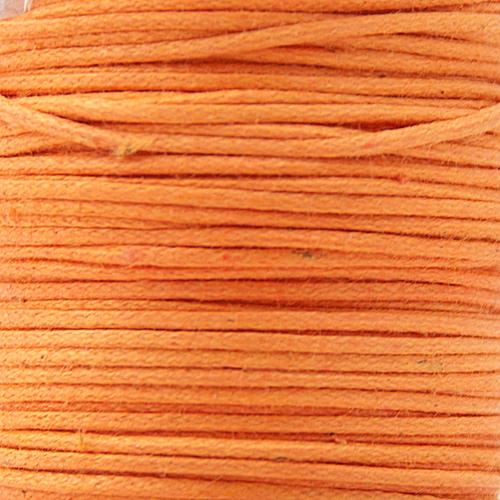 orange waxed cotton cord 1mm | 25mt
