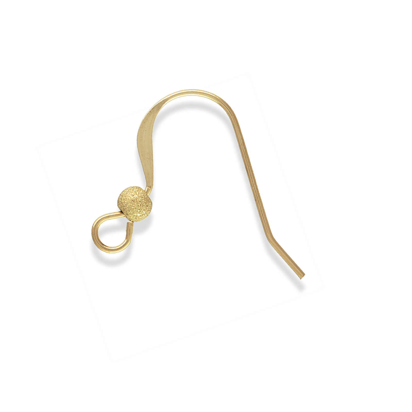 gold-filled 14k flat french earwire 17mm with 3mm stardust ball | 2pc