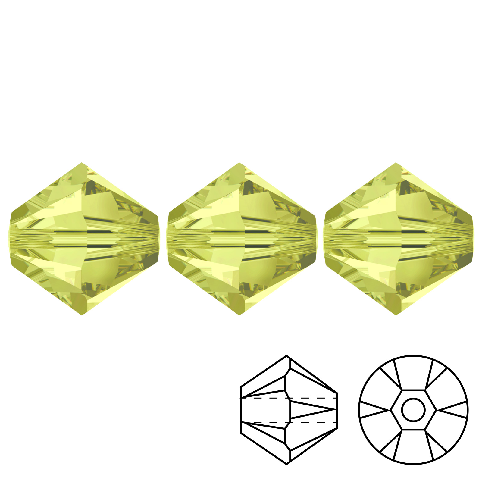 bicone (5328) jonquil 4mm | 48pc