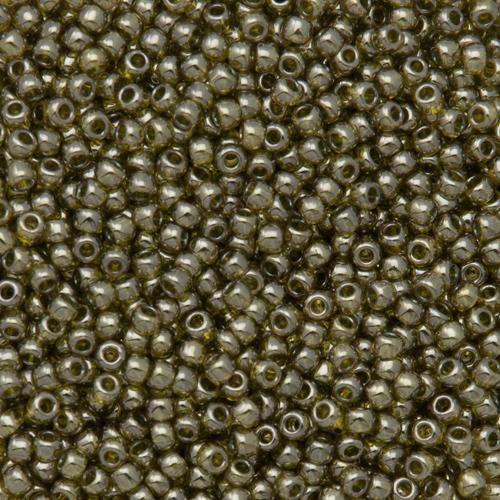 rocaille toho seed beads 11/0 gold lustered green tea (457) | 10gr