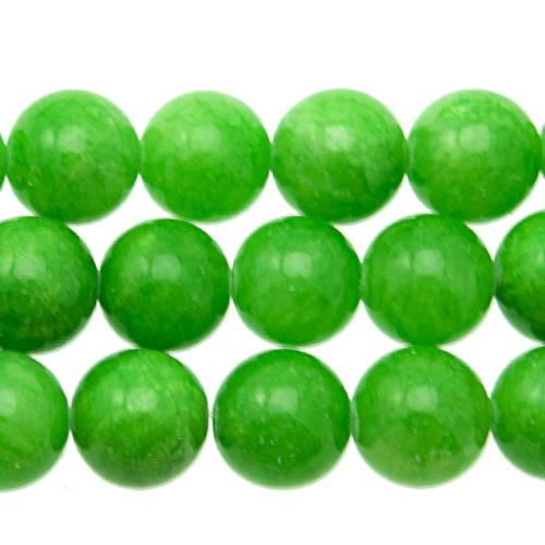 dyed jade grassy smooth round 12mm | 15/16-inch strand
