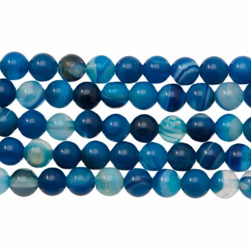 dyed lace achat blau glatt runde 6mm | strang 38/40cm